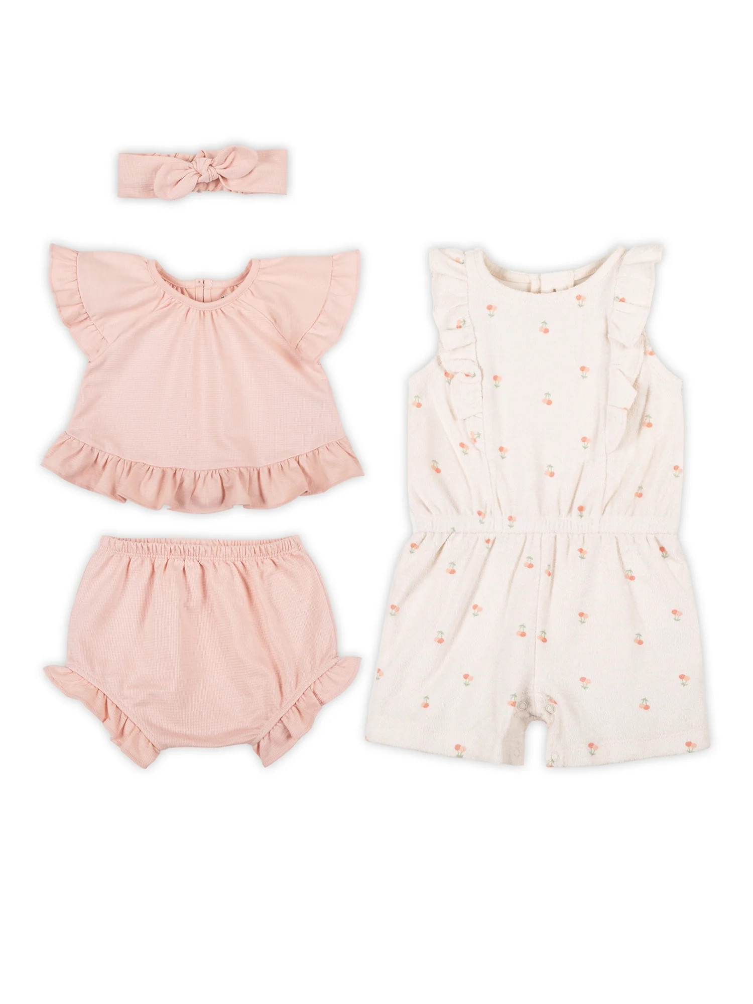 Little Star Organic Infant Girls 3PC Bundle Set, Sizes NB-24M | Walmart (US)