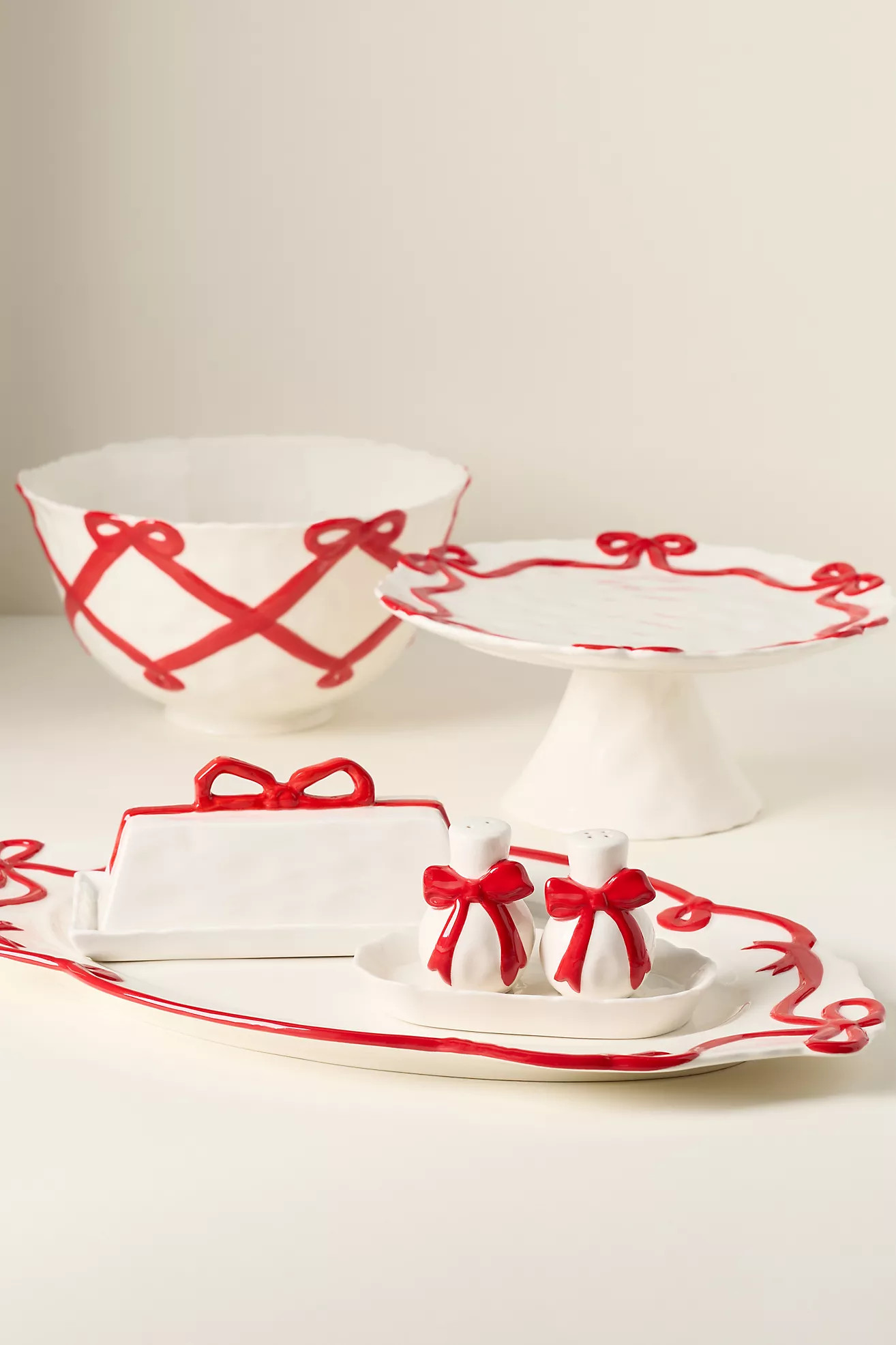Benedita Bow Ceramic Stoneware Platter | Anthropologie (US)