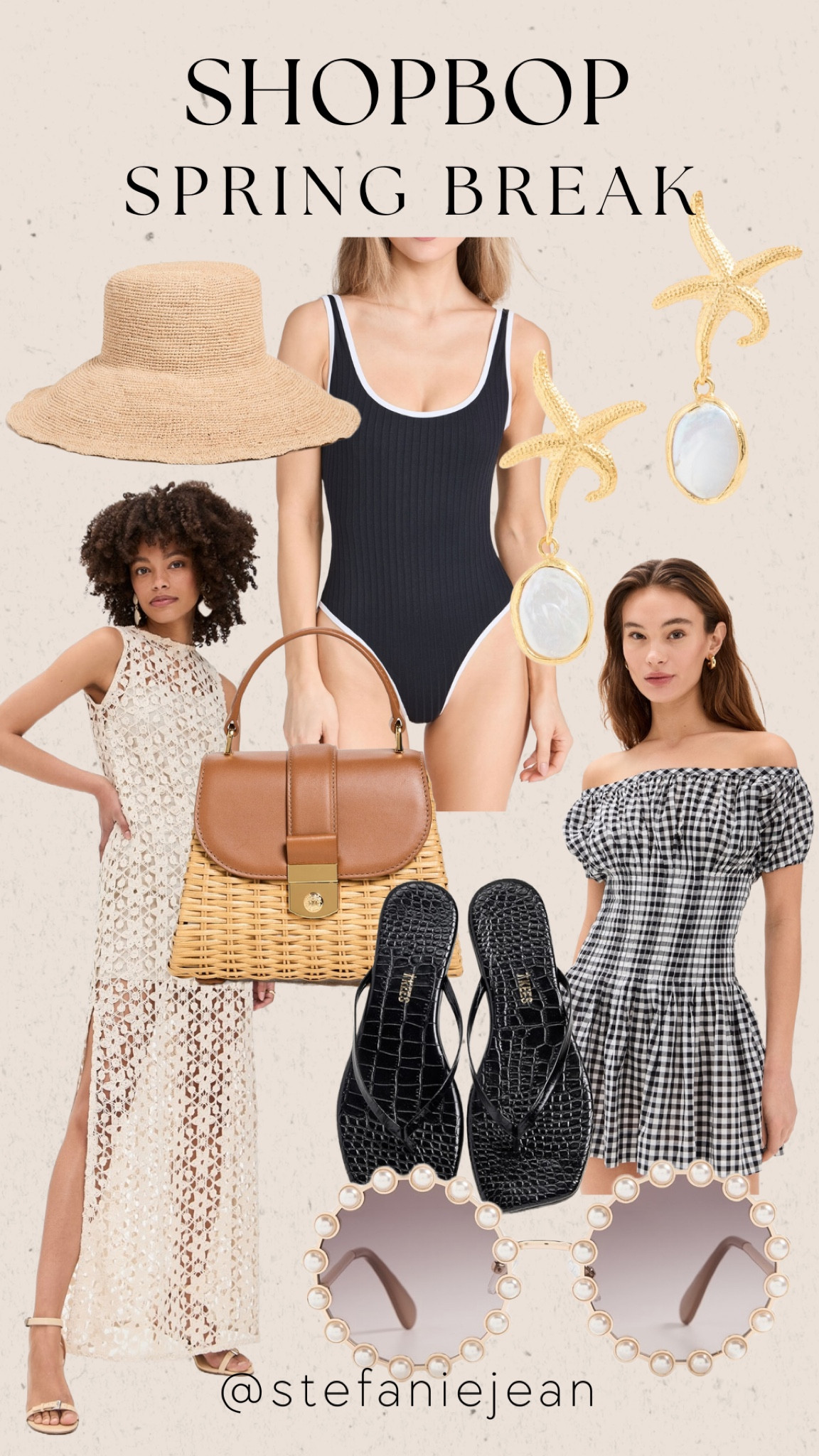 Shopbop spring break favorites like this black one piece swimsuit, crochet coverup, and fun round sunglasses. Resort wear for your next vacationn

#LTKSaleAlert #LTKTravel #LTKSwim