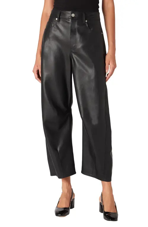 BLANKNYC Barrel Leg Faux Leather Pants in Evening Routine at Nordstrom, Size 30 | Nordstrom