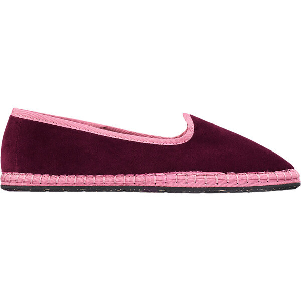 Women's Elvira Piped Velvet Slip-On Shoes, Brown & Pastel Pink | Maisonette