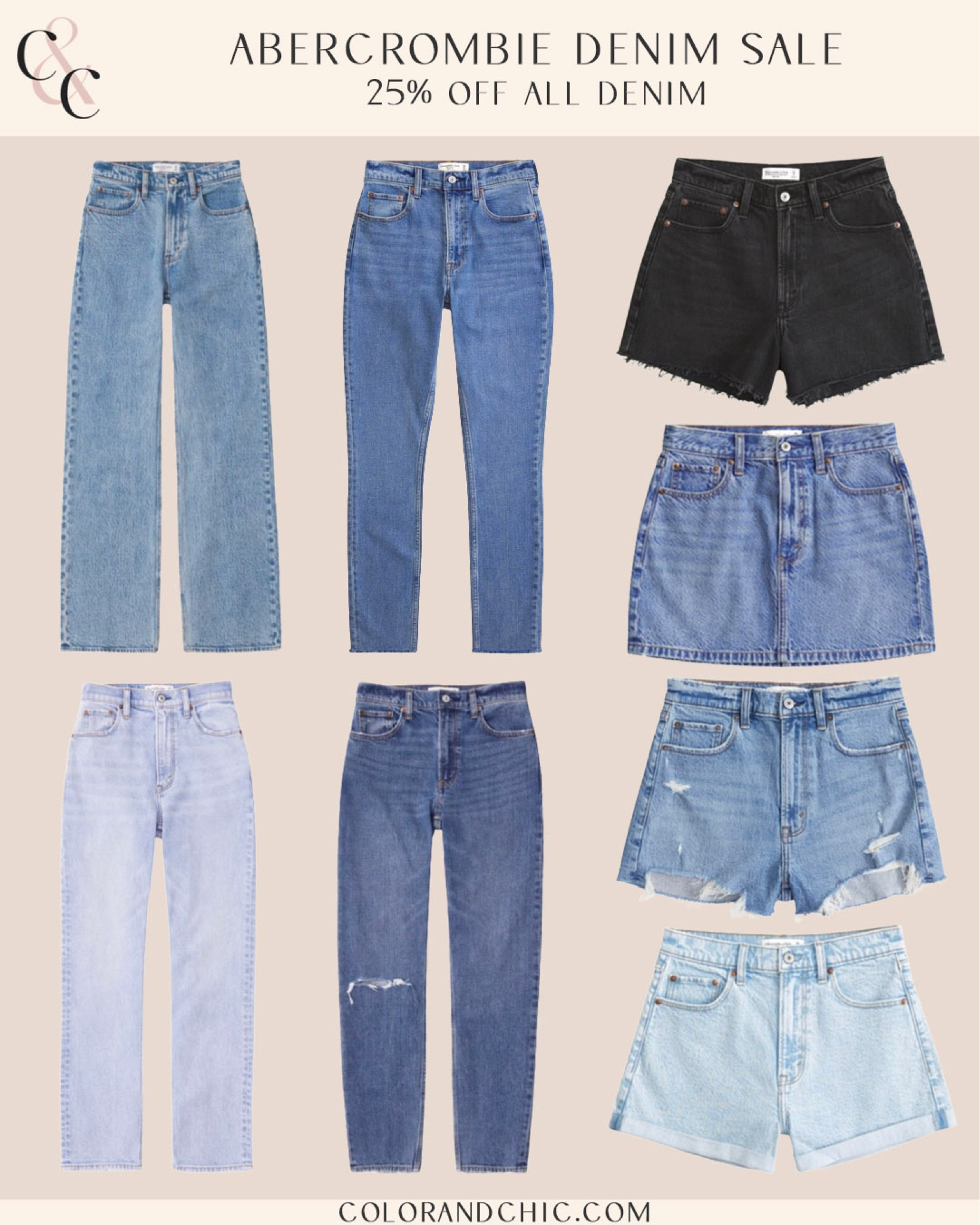 Abercrombie denim sale with all denim 25% off with an additional 15% off with code DENIMAF and everything else 15% off! 

#LTKxAF #LTKSaleAlert #LTKStyleTip