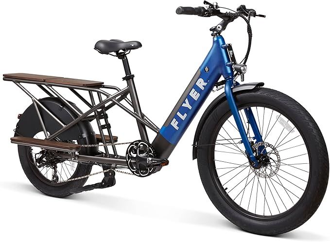 Radio Flyer Flyer, Longtail Electric Bike, Blue eBike, 48V 500W Controller, 220 lbs Max Weight Ca... | Amazon (US)