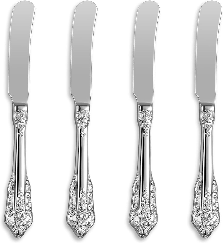 KEAWELL Gorgeous 6.9" Butter Spreader, 18/10 Stainless Steel, Set of 4, Butter Knife | Amazon (US)