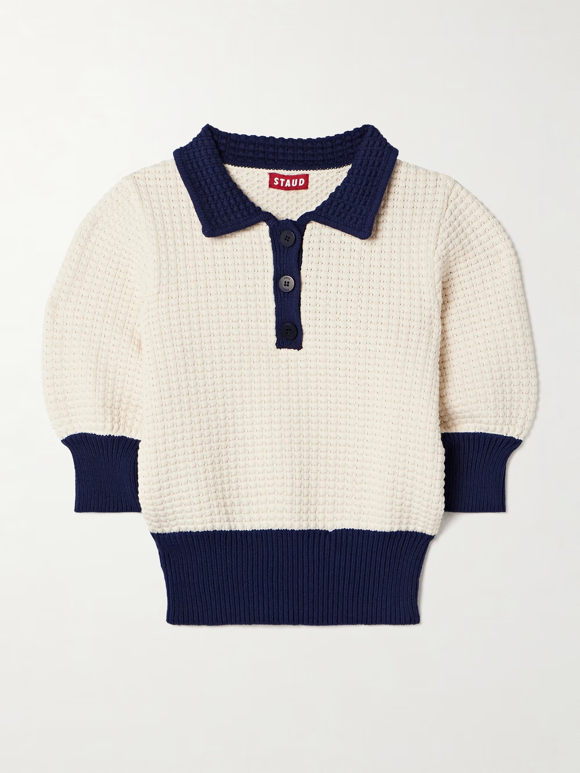 Altea two-tone waffle-knit cotton-blend polo shirt | NET-A-PORTER (US)