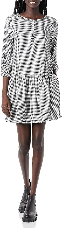 Amazon Essentials Women's Mini Feminine Fluid Twill Shirt Dress | Amazon (US)