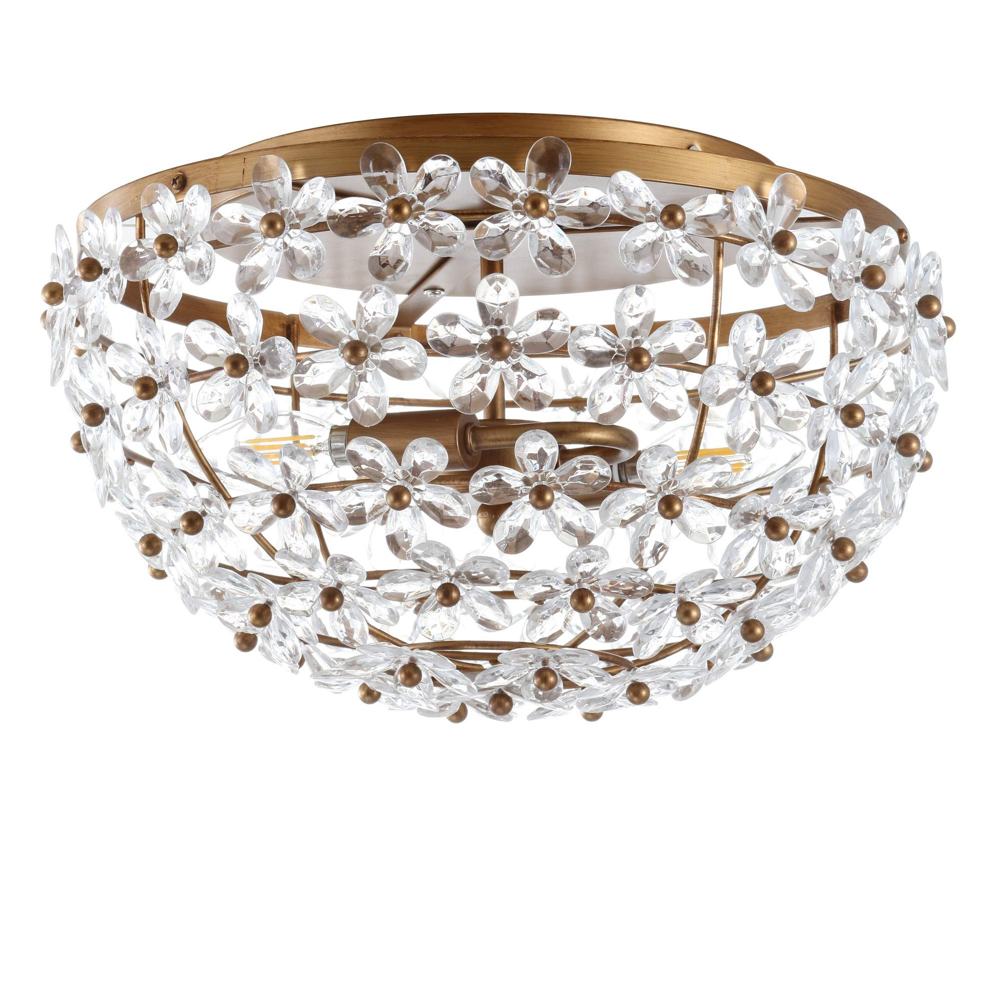 JONATHAN Y JYL9043A Isabelle 15.5" Metal/Acrylic LED Flush Mount Traditional,Glam,FrenchCountry,C... | Amazon (US)