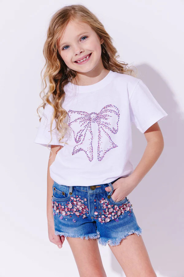 Crystal Bow T-shirt | Lola + The Boys