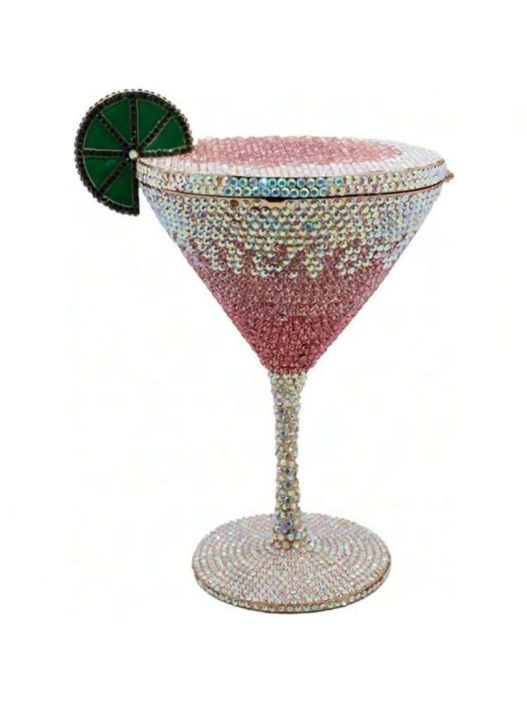 Cocktail Goblet Rhinestone Clutch For Women Unique Crystal Evening Bag Diamond Purse Wedding Party Prom Handbag | SHEIN