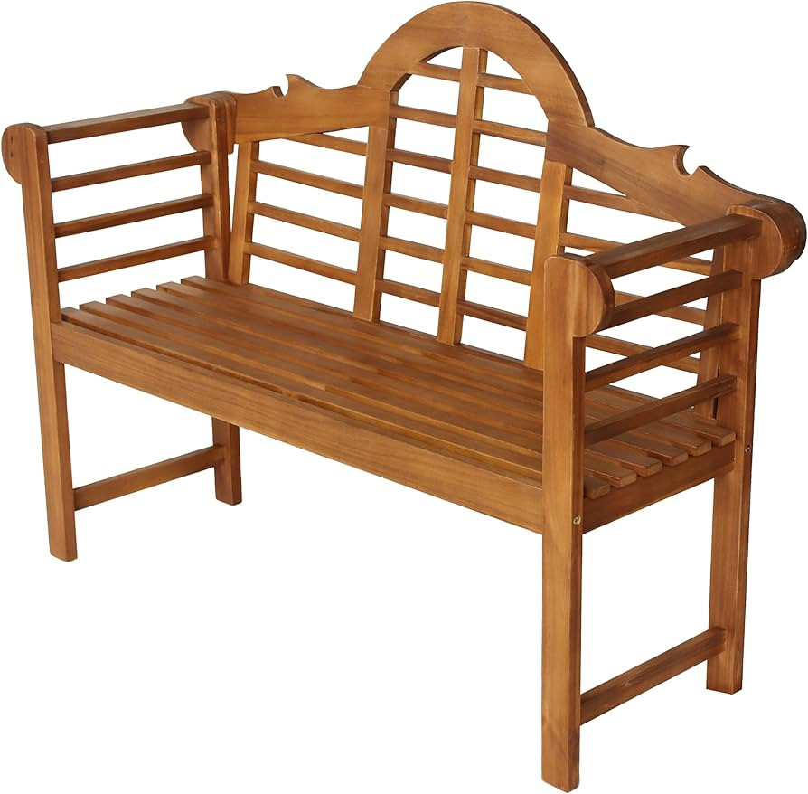 JONATHAN Y BNH103A Lutyens 51.2" 3-Seat Arched 600-Lbs Support Acacia Wood Outdoor Garden Patio B... | Amazon (US)