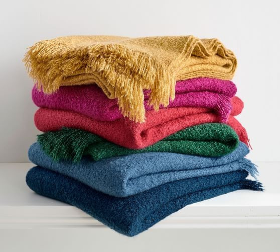 Boucle Faux Mohair Throw | Pottery Barn (US)
