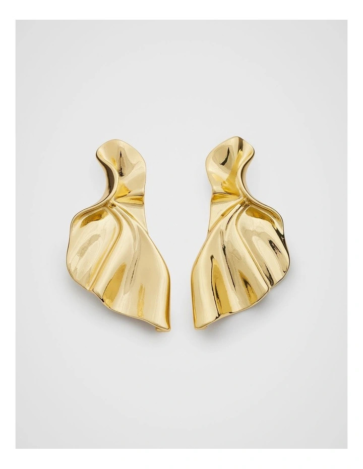 Sculptural Drop Earrings in Gold | Myer