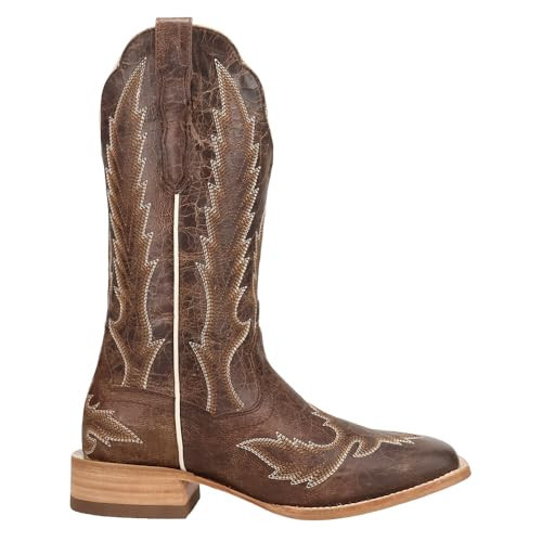 Dan Post Boots Womens Denita Embroidered Square Toe Casual Boots Mid Calf Low Heel 1-2" - Brown - Size 9 M | Amazon (US)