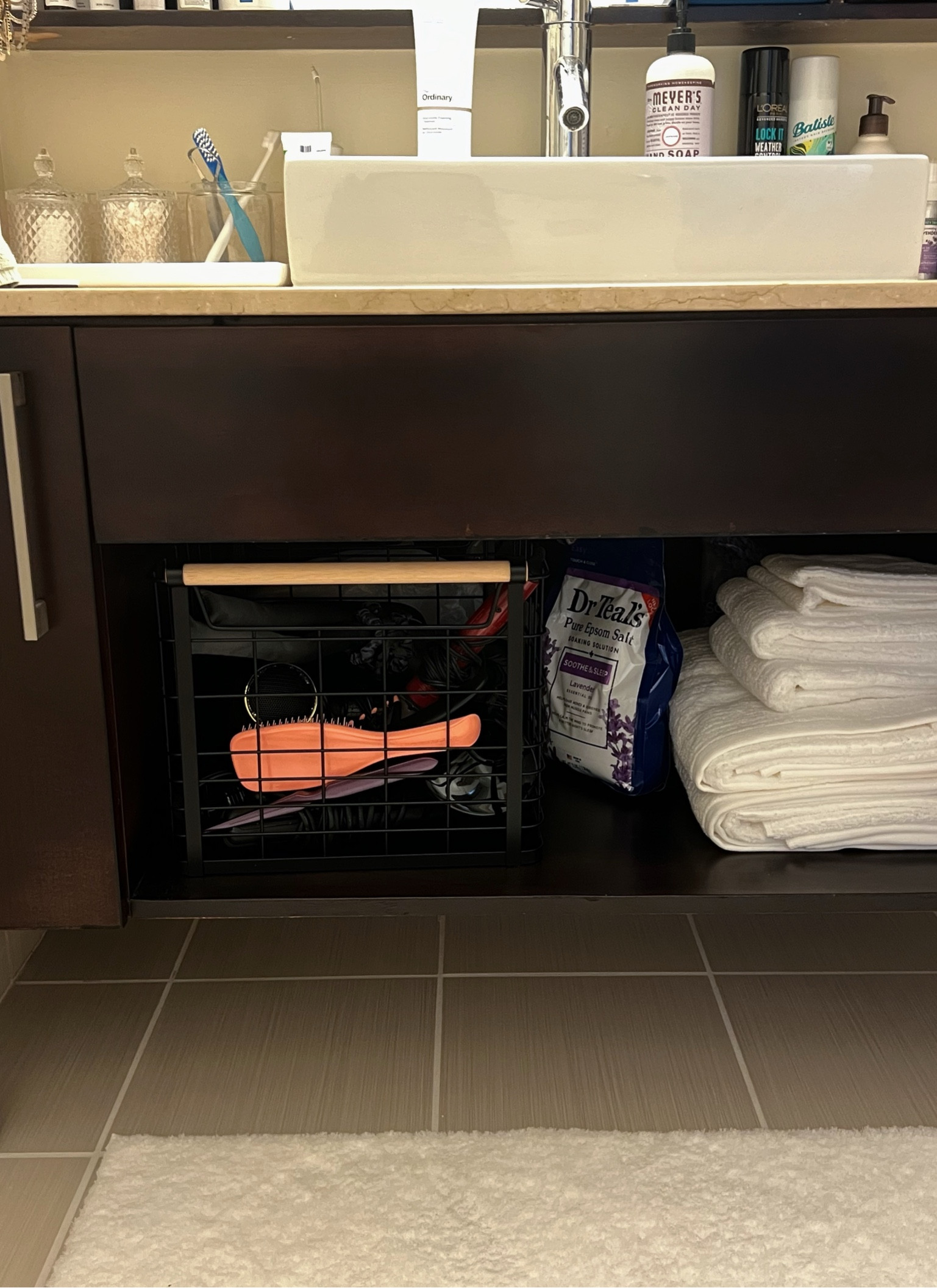 Just wanted to share my below sink storage/items because I LOVE how much this bin can fit 😇 + it matches my blanket basket & laundry bin!! 

#LTKFindsUnder50 #LTKHome #LTKFindsUnder100