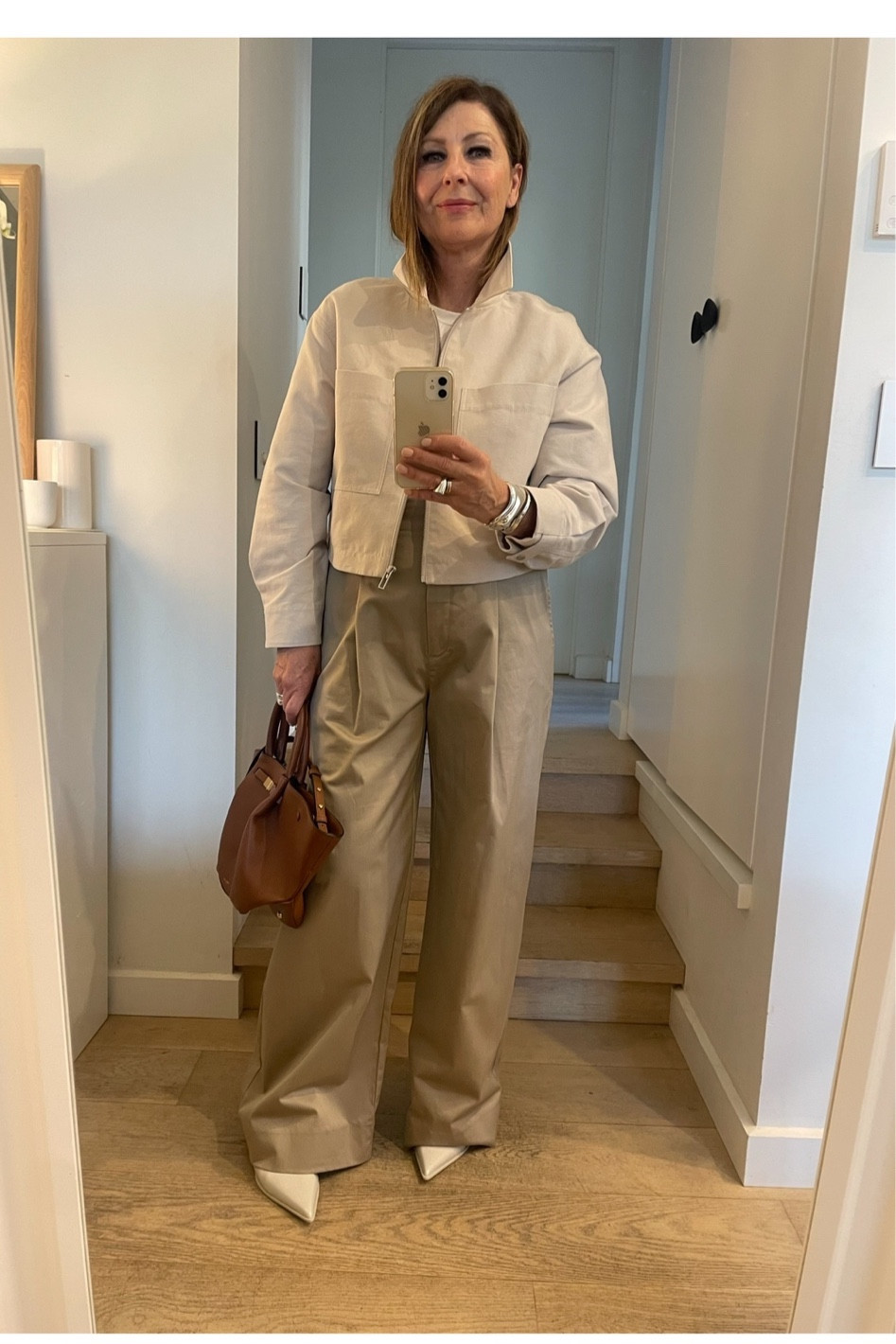 Neutrals ! Update into modern shapes like a crop jacket & wide leg pants and life is easy ..and simple. Add white shoes to lighten the look & a tan bag to add contrast. 
Shop my look below x

#LTKaustralia #LTKover40