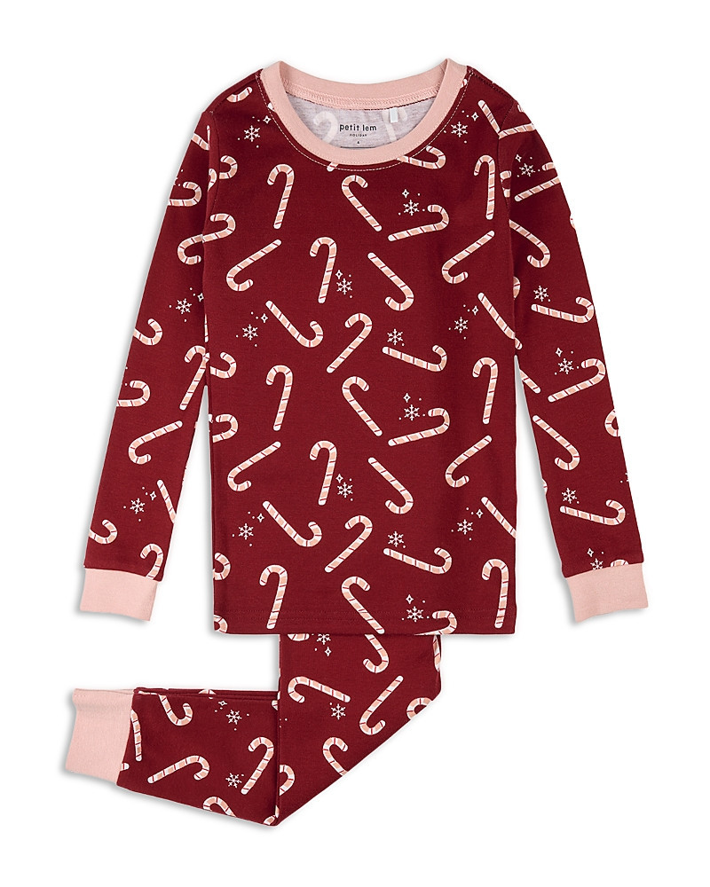 petit lem Girls' Candy Cane Print Pajama Set - Little Kid | Bloomingdale's (US)