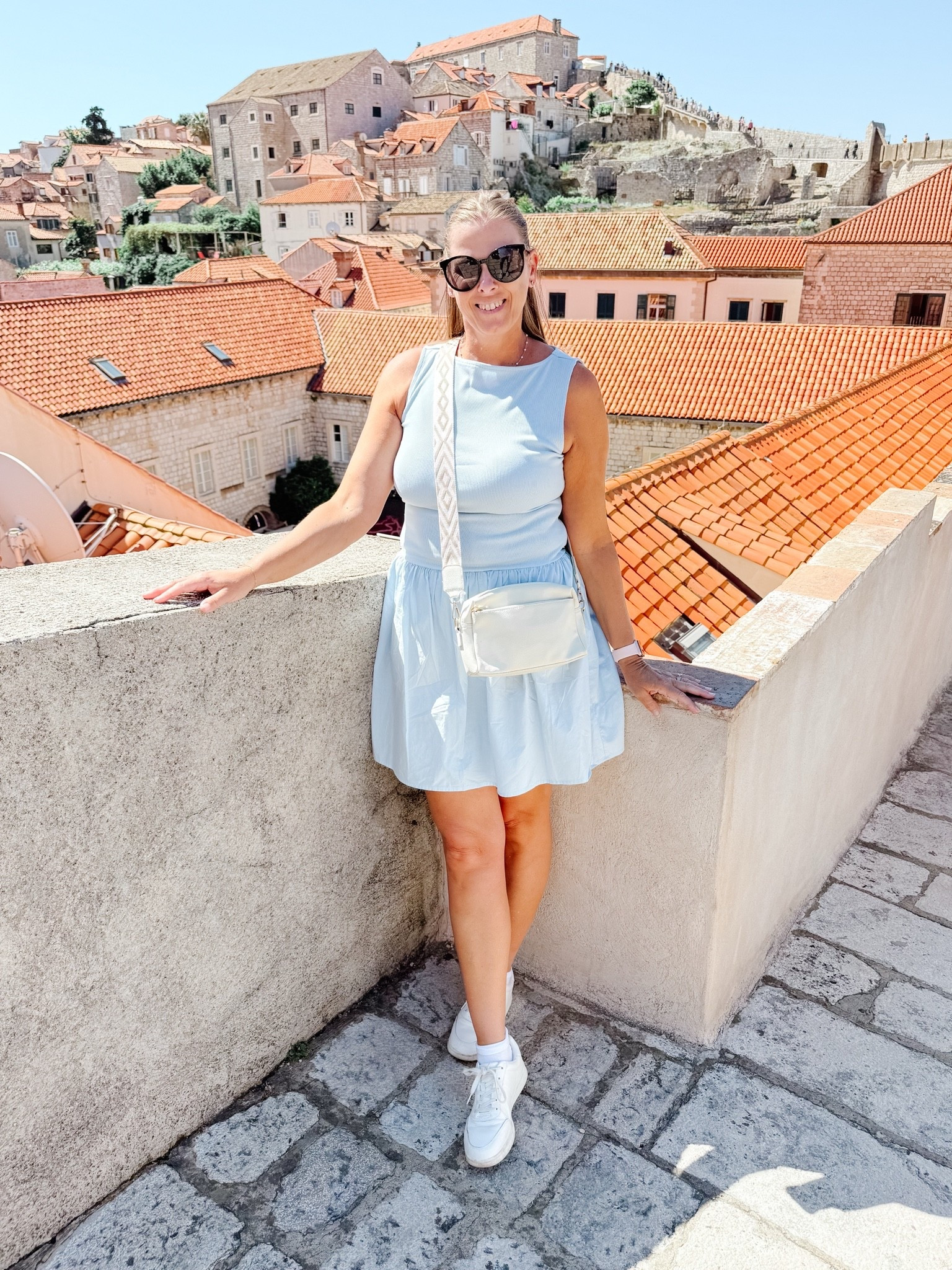 Blue hues in Dubrovnik 

This dress is so great for travel, lightweight, comfortable and looks so elevated 

Elevated casual style, blue dress, vacation dress, style over 40,

#LTKstyletip #LTKtravel #LTKsale