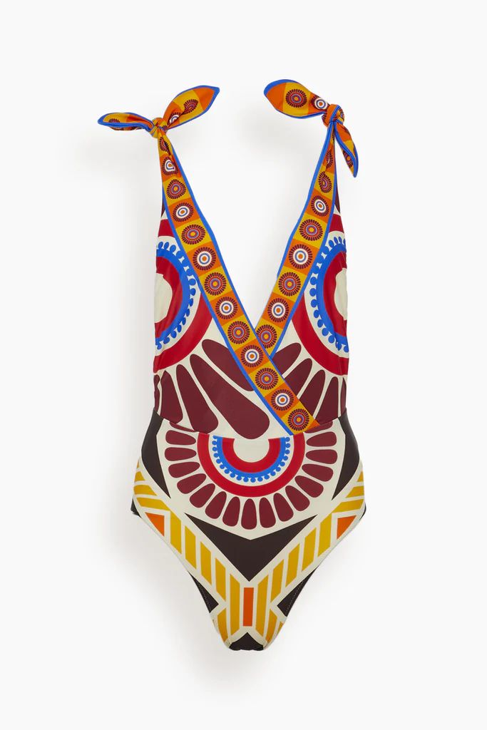 Hazzard Swimsuit in Solar Placee | Hampden Clothing