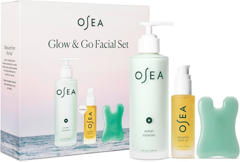 OSEA Glow & Go Facial Full Size Set - Includes Full Size Ocean Facial Cleanser (5oz), DayGlow Fac... | Amazon (US)