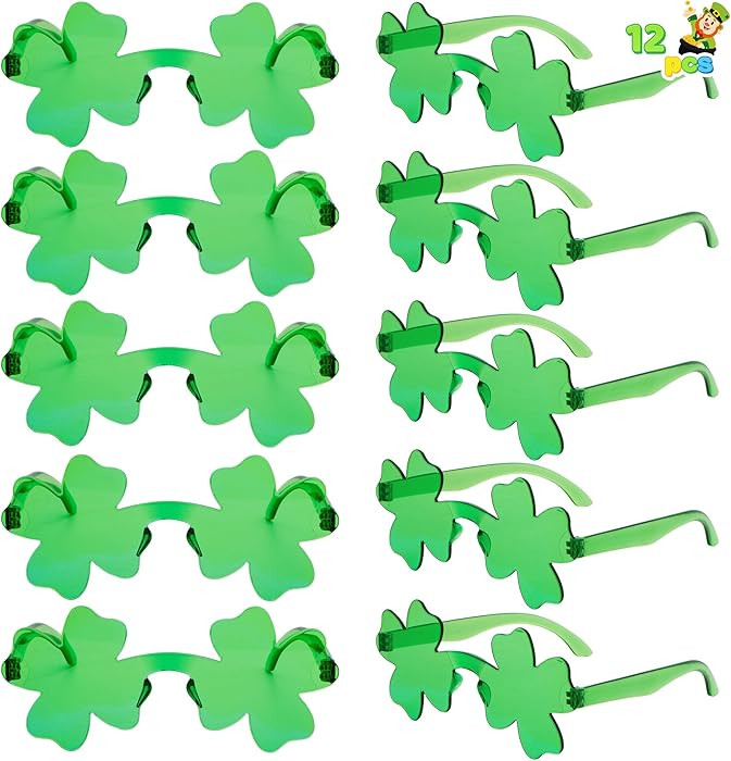 JOYIN 12 PCS St. Patricks Day Sunglasses Shamrock, St Patrick Accessories Shamrock Glasses Clover... | Amazon (US)