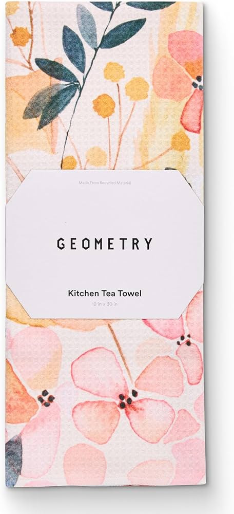 GEOMETRY Kitchen Tea Towels - Quick Dry Microfiber Dish Towels for Kitchen Sleepy Fields, 18" x 3... | Amazon (US)