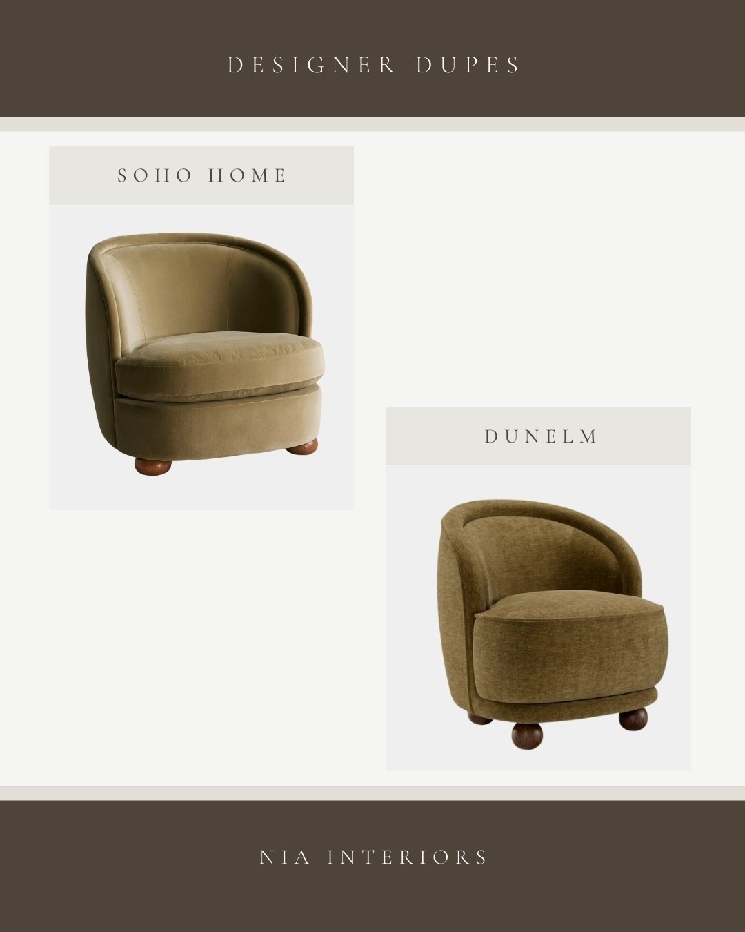 Designer look for less
Same silhouette, different budget.
Soho Home vs Dunelm - both linked

#LTKuk #LTKhome