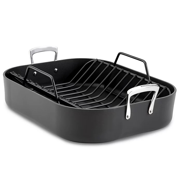 All-Clad B1 Hard Anodized Nonstick Roaster with Rack | Bed Bath & Beyond