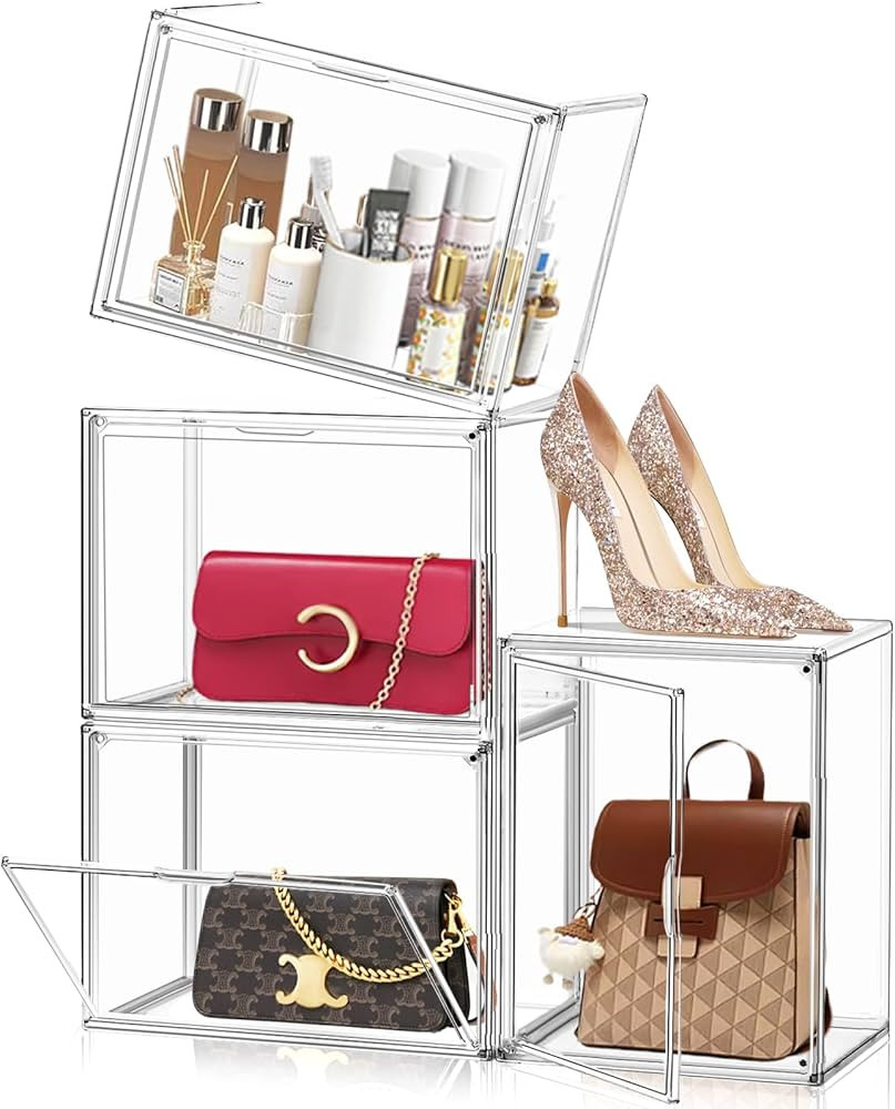 1Pack Purse Storage Oorganizer X-Large Acrylic Display Case Handbag Organizer for Closet Stackabl... | Amazon (US)