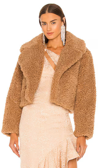 Alexandria Faux Fur Jacket in Nude | Revolve Clothing (Global)