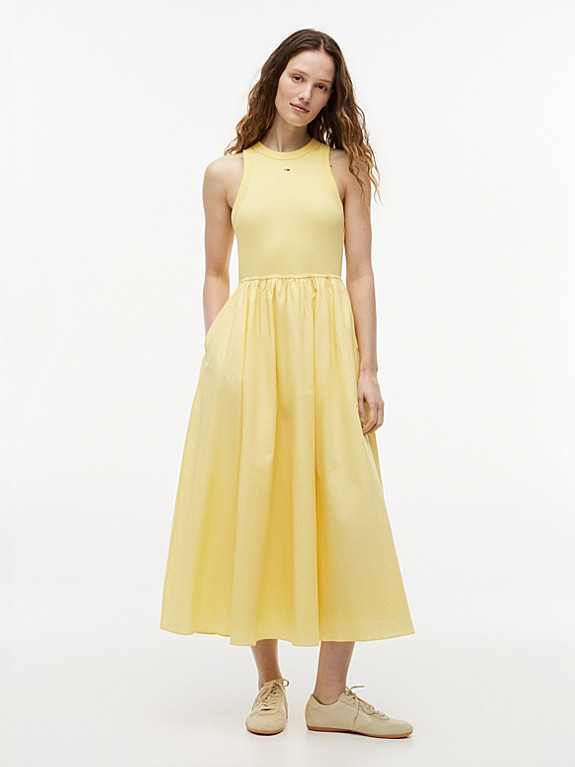 Slim Sleeveless Poplin Maxi Dress | Tommy Hilfiger UK