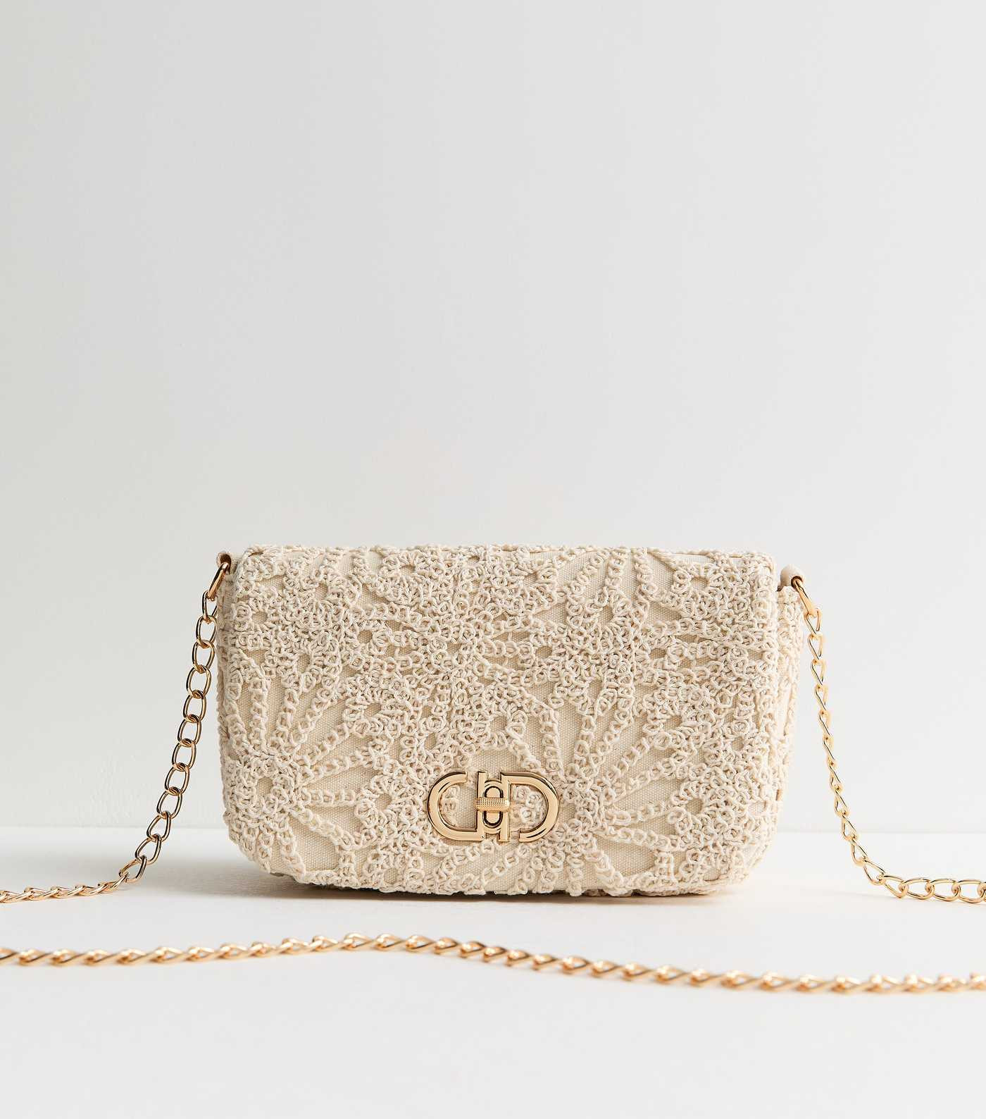 Cream Broderie Anglaise Crossbody Bag | New Look | New Look (UK)