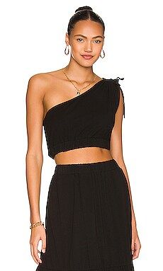 Seafolly Island In The Sun Crop Top in Black from Revolve.com | Revolve Clothing (Global)