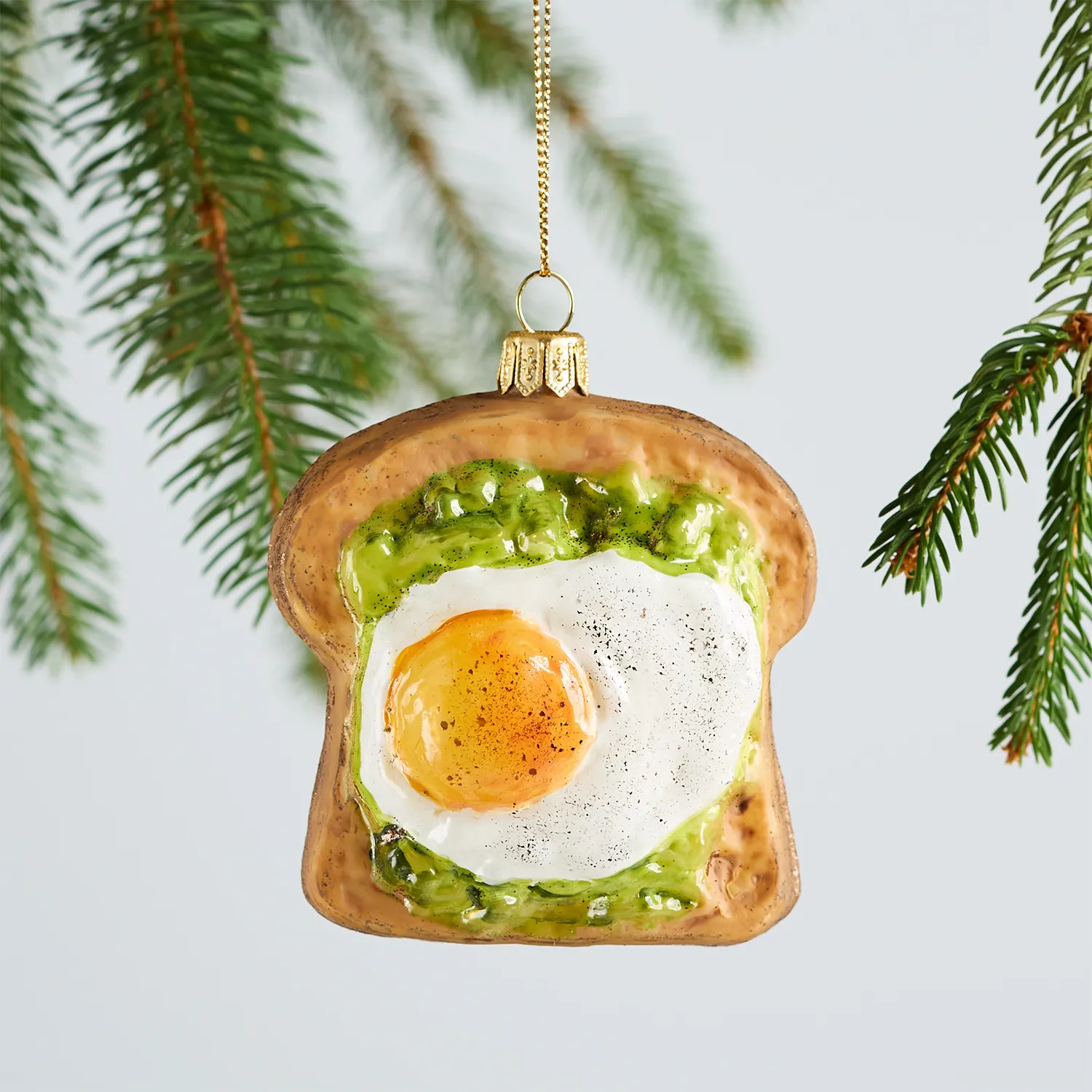 Sur La Table Avocado Toast Glass Ornament, 3.2" | Sur La Table