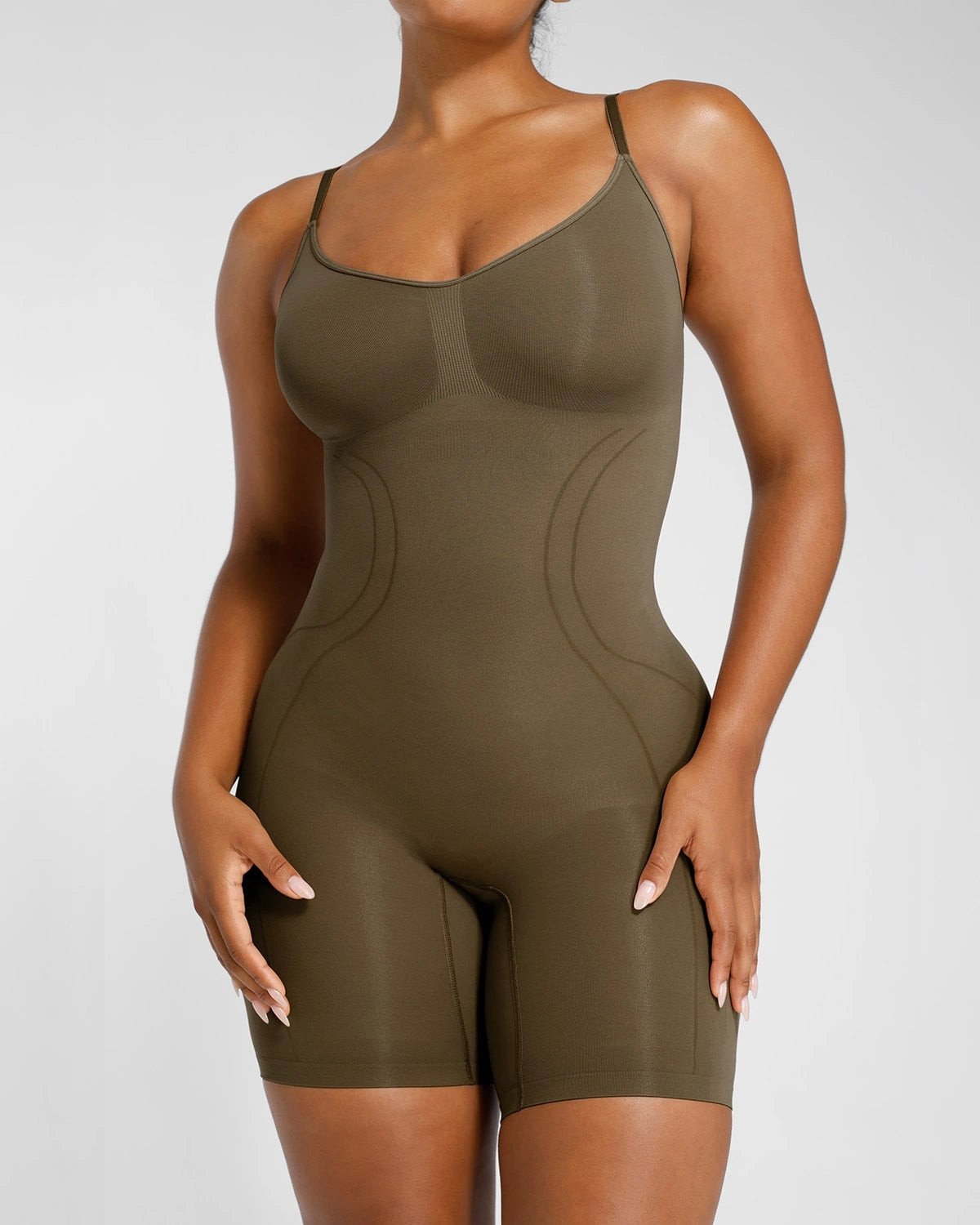 Bare Essentials™ Skin Flow Seamless Smoothing Bodysuit - Olive Green / XL/2X | Shapellx Affiliate Program