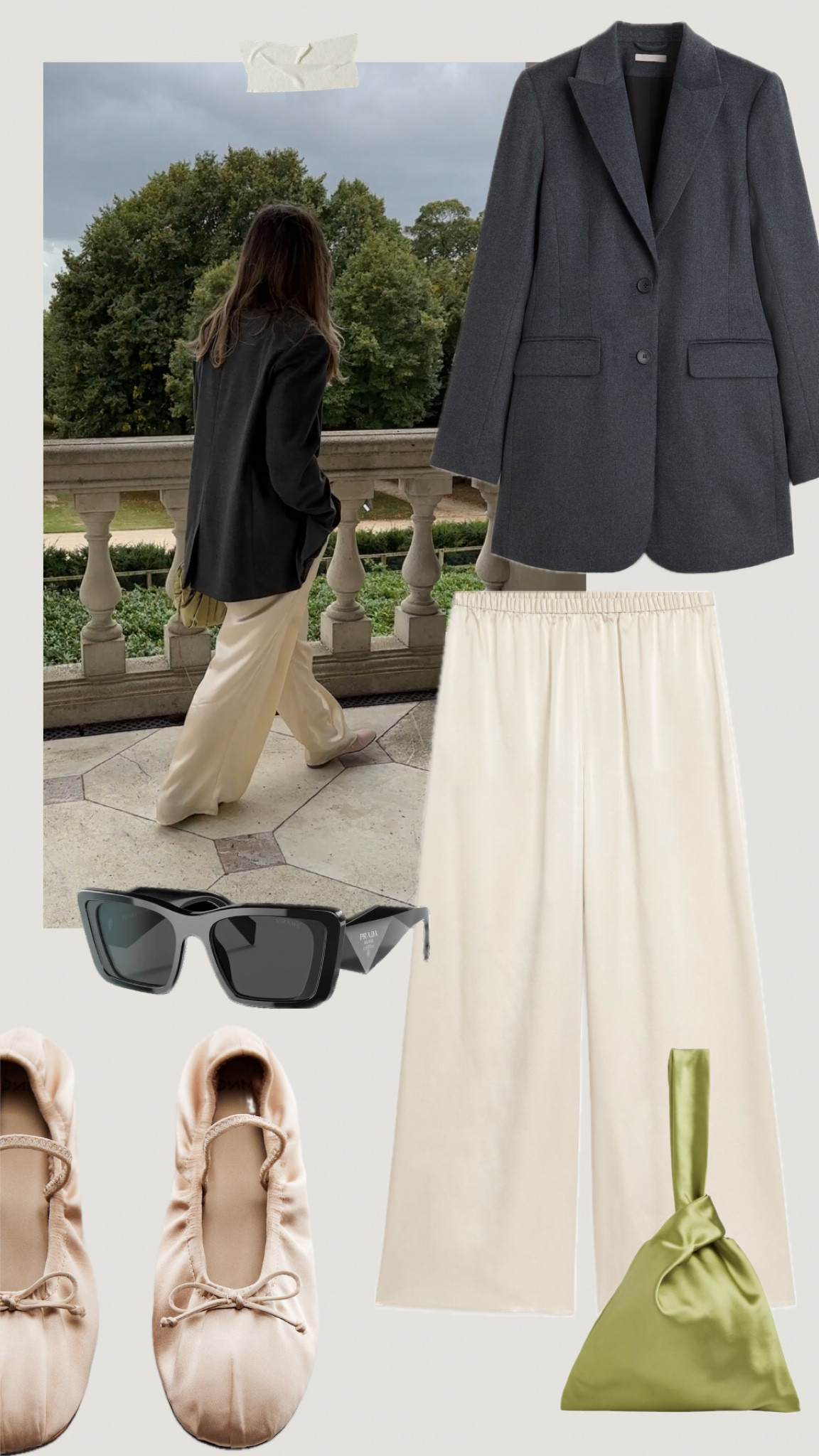 GET THE LOOK | The perfect weekend elevated outfit 🪽
Oversized blazer outfits | Grey suit jacket | Petite tailoring | Silk trousers | Arket | Ballet flats | Pink ballerina pumps | Ruched clutch bag | Pearl strap | Prada sunglasses 

#LTKuk #LTKwedding #LTKsummer