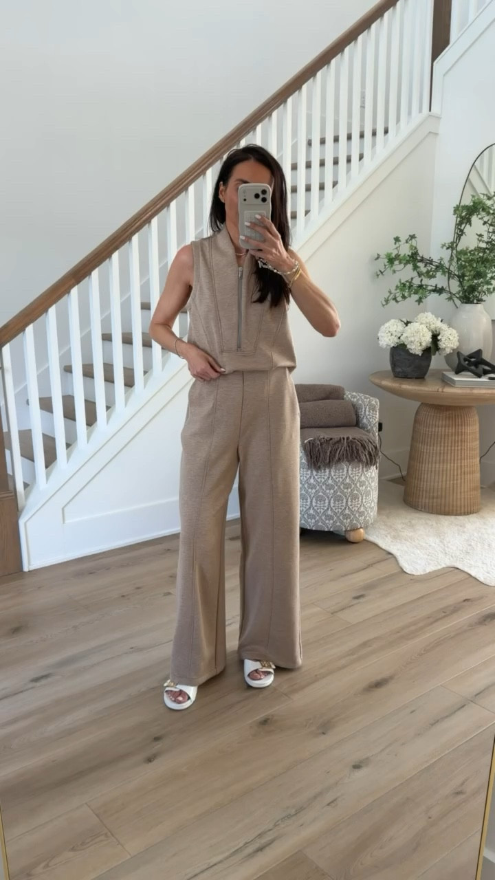 Spanx new arrivals, new AirEssentials code ANNAMXSPANX

elevated comfy outfit, neutral jumpsuit, spring outfit, school drop off, annabrstyle

#LTKOver40 #LTKSaleAlert