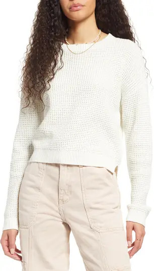 Crop Thermal Knit Sweater | Nordstrom