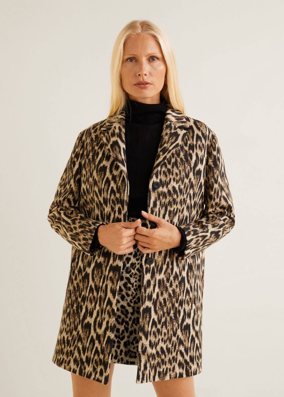 Unstructured leopard coat - Women | MANGO (US)