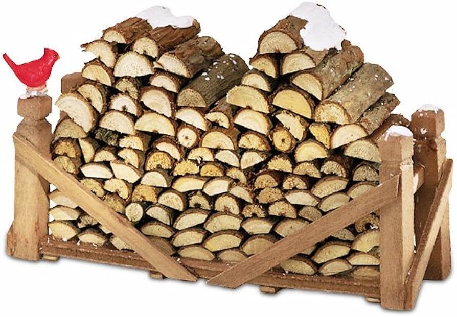 Department 56 Accessories for Villages Natural Wood Log Pile Accessory Figurine 3 Inch | Amazon (US)