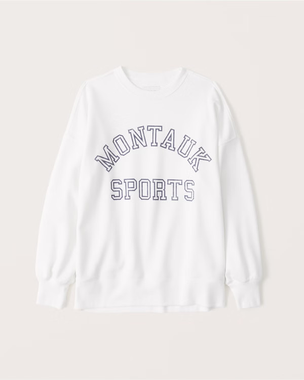 Boyfriend Crew Graphic Sweatshirt | Abercrombie & Fitch (US)