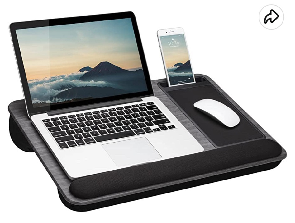 LapGear Home Office Pro Lap Desk with Wrist Rest, Mouse Pad, and Phone Holder - Gray Woodgrain - Fits up to 15.6 Inch Laptops - 

#LTKsalealert #LTKhome #LTKFind