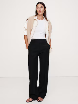 High-Rise Modern Straight Refined Pant | Banana Republic (US)