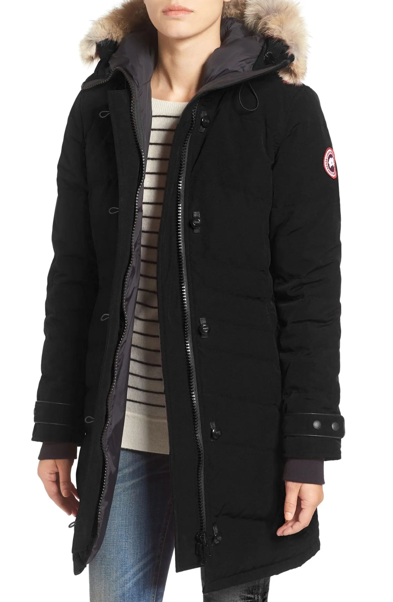 Lorette Hooded Down Parka with Genuine Coyote Fur Trim | Nordstrom