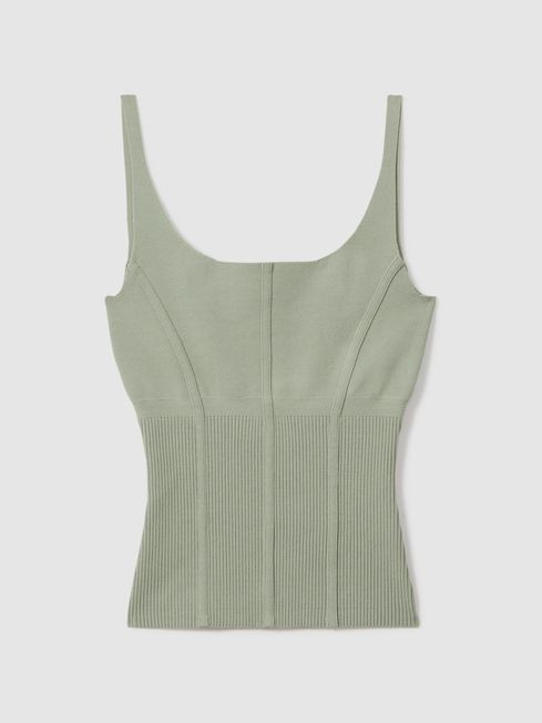 Ribbed Seam Detail Vest | Reiss UK
