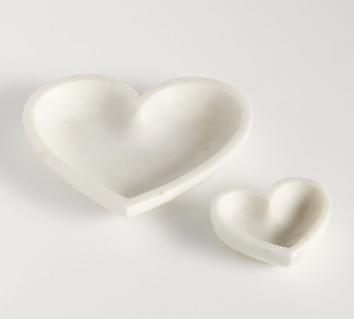Handcrafted Marble Heart Trays | Pottery Barn | Pottery Barn (US)