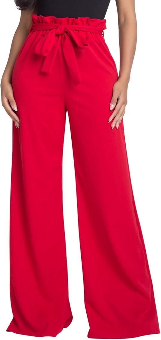 Women's Junior Plus J2 Love Paperbag Wide Leg Pants | Amazon (US)