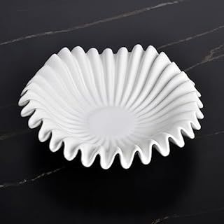 Marble Ruffle Bowl (9 Inches), Marble Scallop Bowl, Marble Decorative Bowl, Marble Fluted Bowl, M... | Amazon (US)