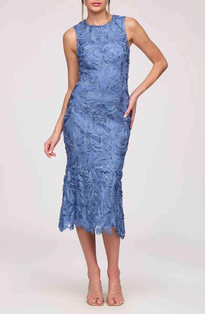 Meli Soutache Cocktail Midi Dress | Nordstrom