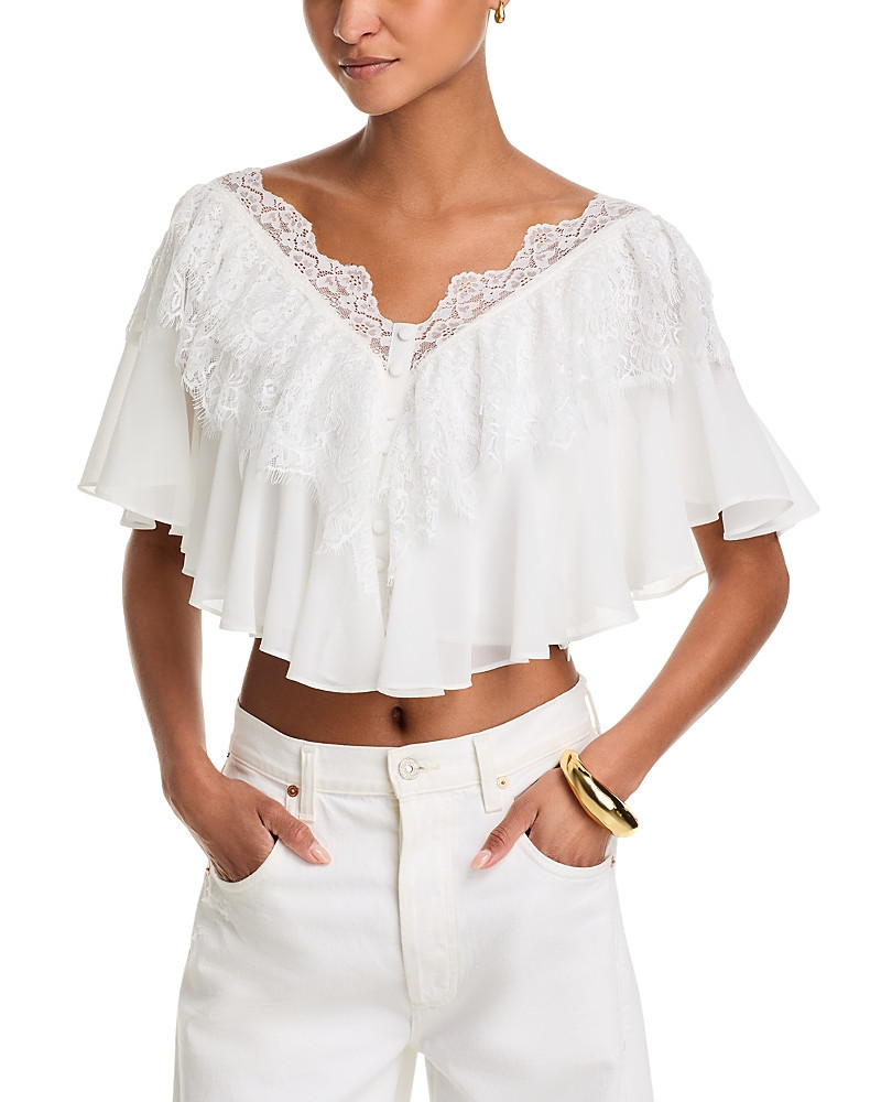 Aqua Lace Ruffle Top - Exclusive | Bloomingdale's (US)