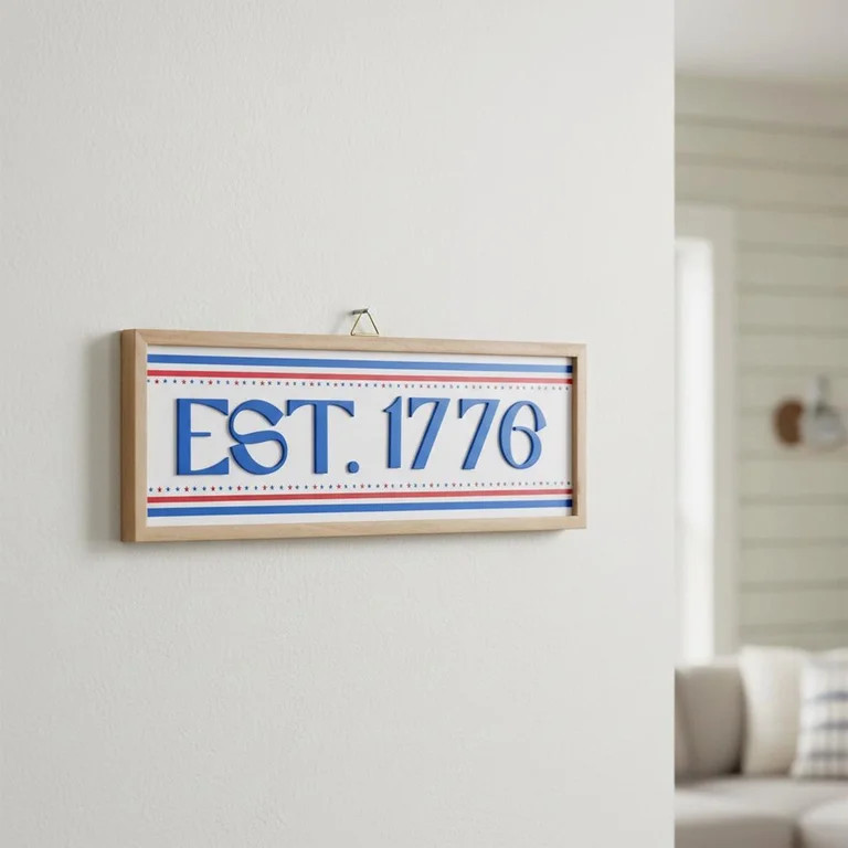 Established 1776 Wood Hanging Sign, 18" x 6.75", Patriotic by Way To Celebrate - Walmart.com | Walmart (US)